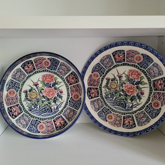 Vintage Made in Japan Shirokiya Floral Platters - Picture 1 of 12